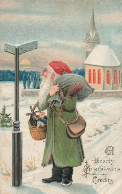 British Christmas Card by English School