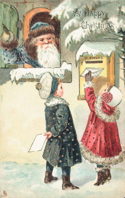 British Christmas Card by English School