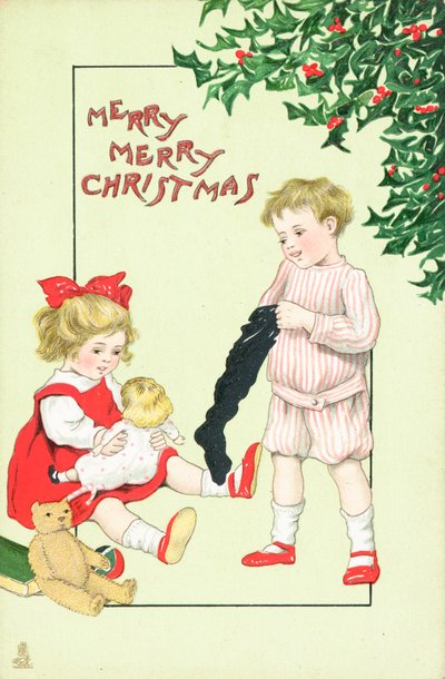 British Christmas Card by English School