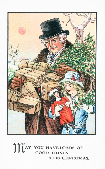 British Christmas card by English School