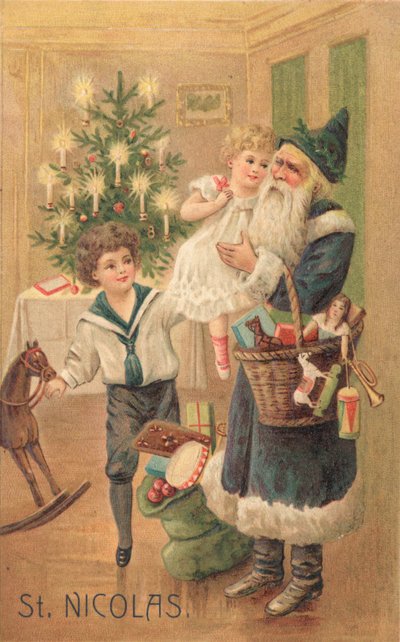 British Christmas Card by English School