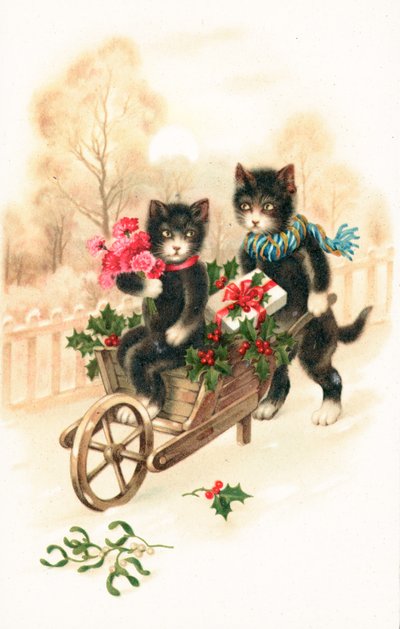British Christmas Card by English School