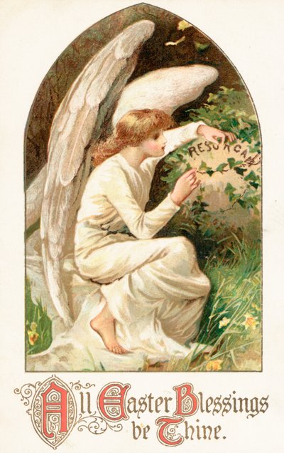 British Easter card by English School