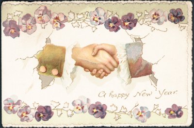 British New Years Card by English School