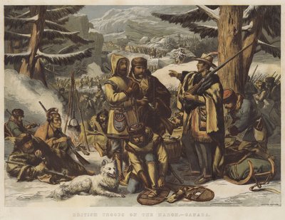 British Troops on the March, Canada by English School