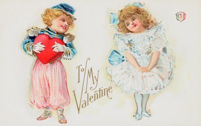 British Valentine card by English School