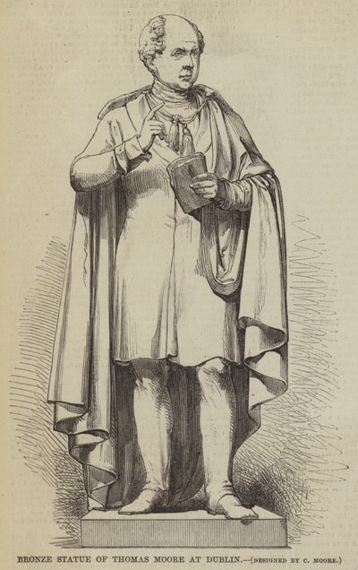 Bronze Statue of Thomas Moore at Dublin by English School