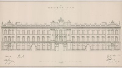Buckingham Palace, Elevation of East Front by English School