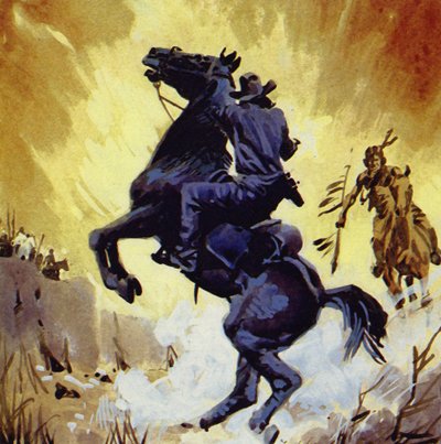Buffalo Bill battled Yellow Hand, leader of the Cheyennes by English School