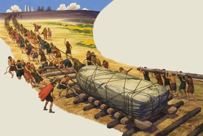 Building of Stonehenge by English School