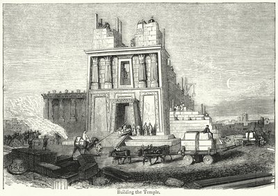 Building the Temple by English School