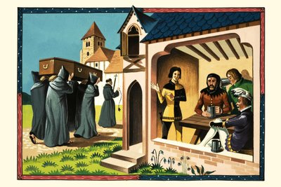 Burial in Days of Old by English School