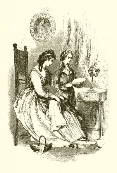 Burke Reading to His Mother by English School