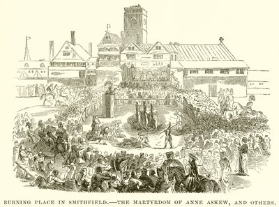Burning Palace in Smithfield: The Martyrdom of Anne Askew and Others by English School