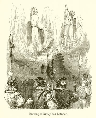 Burning of Ridley and Latimer by English School