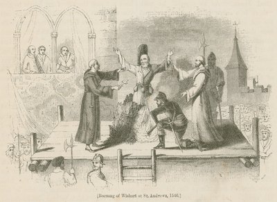 Burning of Wishart at St. Andrews, 1546 by English School