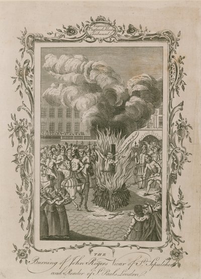 Burning of Martyrs in Smithfield by English School