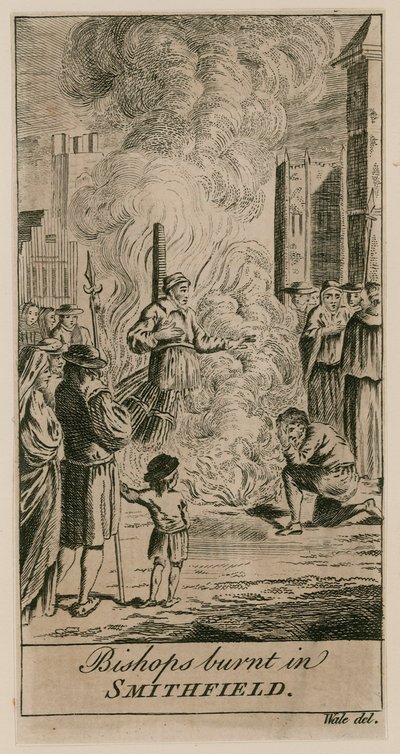 Burning of Martyrs in Smithfield by English School