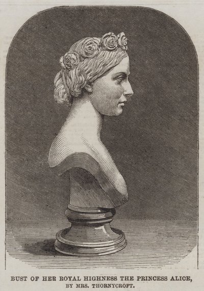 Bust of Her Royal Highness the Princess Alice, by Mrs Thornycroft by English School