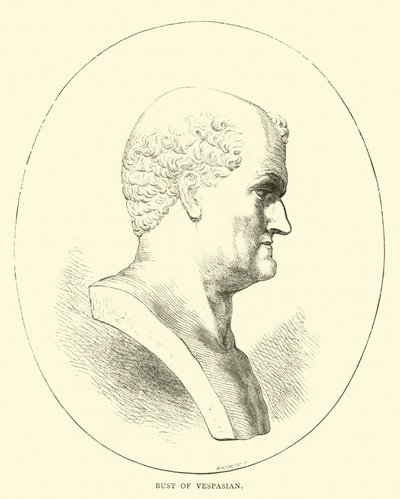 Bust of Vespasian by English School