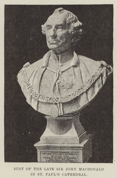 Bust of the late Sir John Macdonald in St Paul