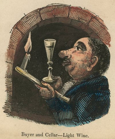 Buyer and cellar; cartoon by English School