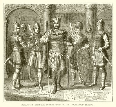 Byzantine Emperor Surrounded by His Household Troops by English School