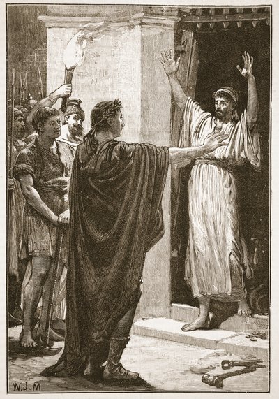 Caesar Possessing Himself of the Treasure in the Temple of Saturn by English School