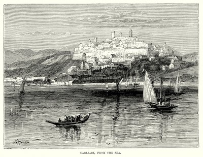 Cagliari, from the Sea by English School