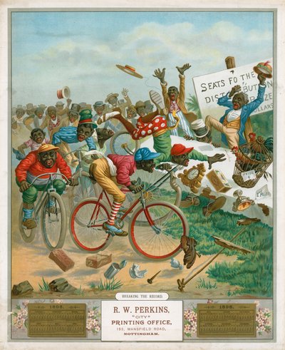 Calendar for 1898. Bicyclists by English School