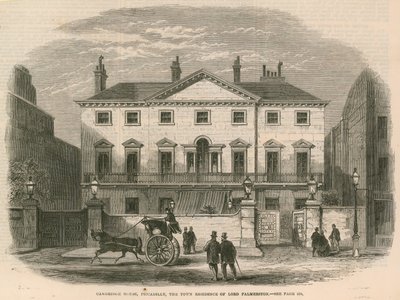 Cambridge House, Piccadilly, London, the town residence of Lord Palmerston by English School