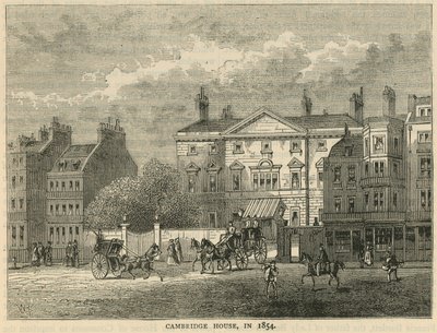 Cambridge House in 1854 by English School