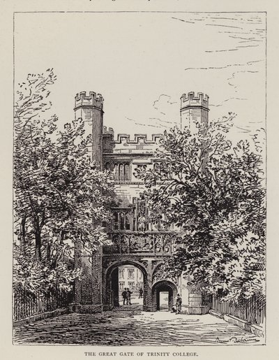 Cambridge: The Great Gate of Trinity College by English School