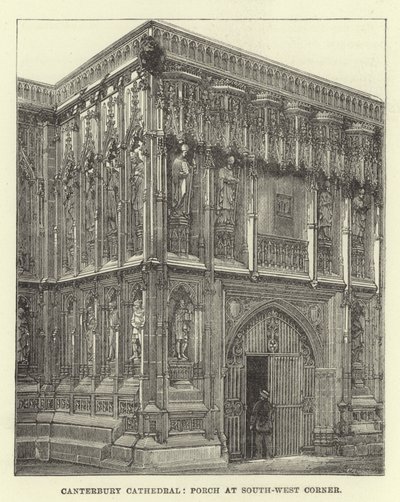 Canterbury Cathedral, Porch at South-West Corner by English School