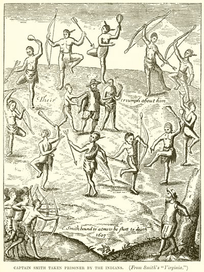 Captain Smith Taken Prisoner by the Indians by English School