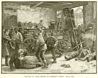 Capture of John Brown at Harpers Ferry by English School