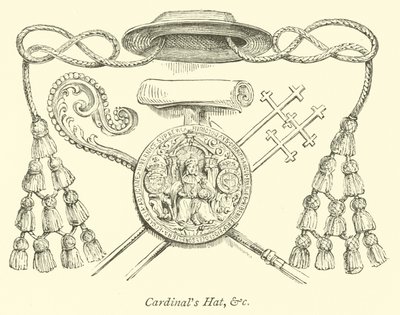 Cardinals Hat, etc by English School