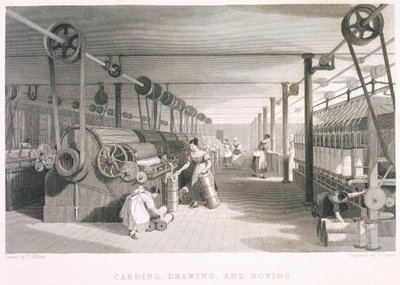 Carding, Drawings and Roving Textiles by English School