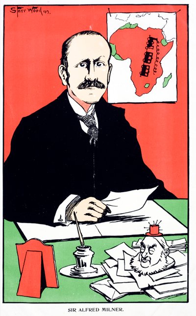 Caricature of Sir Alfred Milner, British colonial Governor of the Cape Colony at the outbreak of the Second Boer War by English School