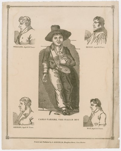 Carlo Fariere, the Italian Boy by English School