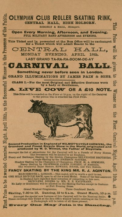 Carnival Ball at the Olympian Club Roller Skating Rink by English School