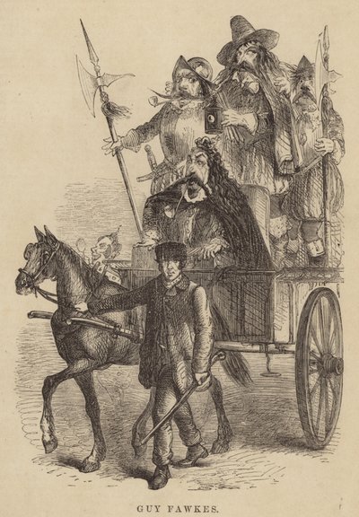 Cartoon of Guy Fawkes in London Labour and the London Poor by English School