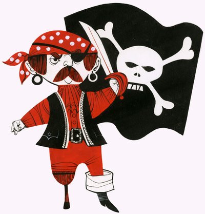 Cartoon Pirate by English School
