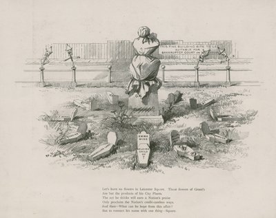 Cartoon, Satire on Albert Grant, the Graves Representing His Shady Speculations by English School