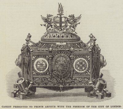 Casket presented to Prince Arthur with the Freedom of the City of London by English School