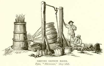 Casting Cannon Balls by English School