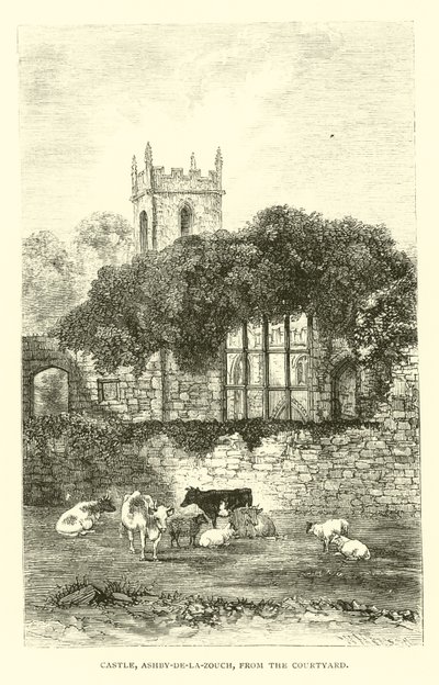 Castle, Ashby-de-la-Zouch, from the Courtyard by English School