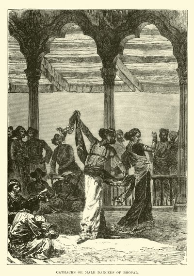 Male Dancers of Bhopal by English School