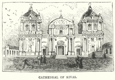 Cathedral at Rivas (engraving) by English School