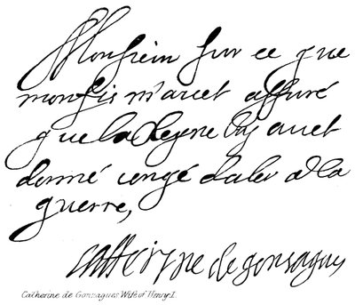 Catherine de Gonzagues, Wife of Henry I by English School